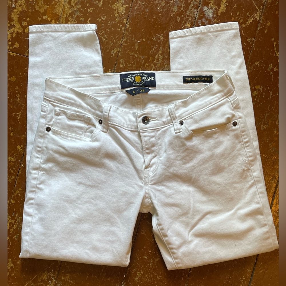 Lucky Brand Zoe Mid-Rise Straight Cropped Jeans